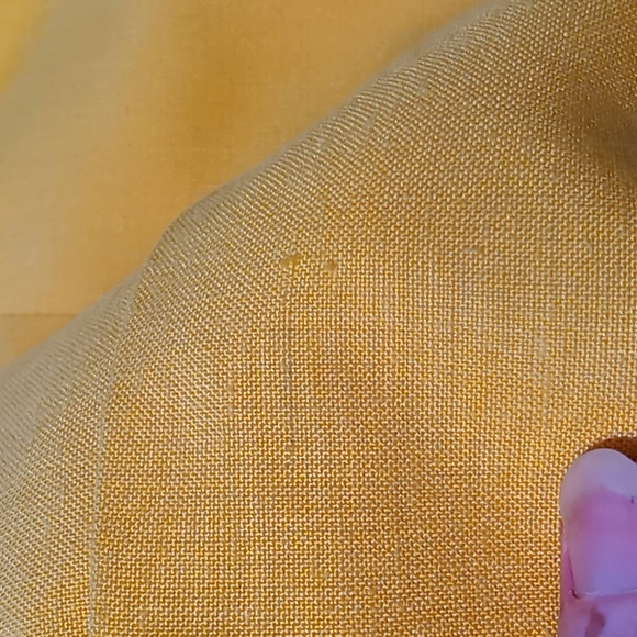 Vintage Christian Dior Linen Blazer Yellow Size 8 - Picture 11 of 16